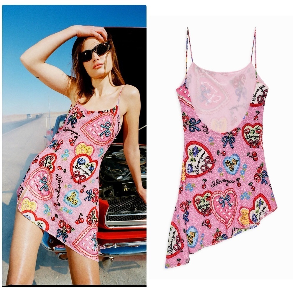 For Love & Lemons I Love You Beaded Dress